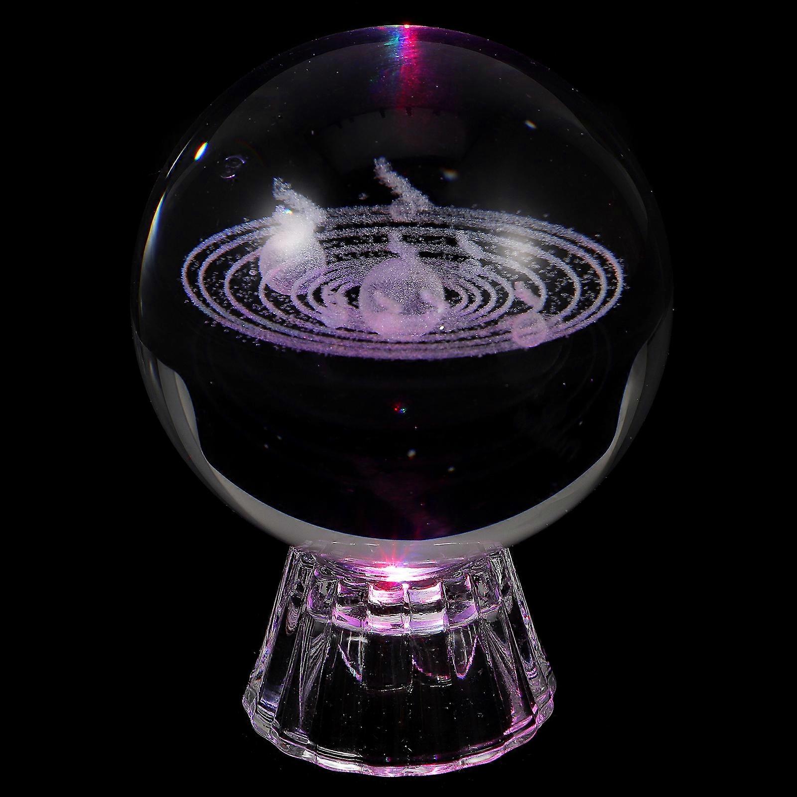 Crystal Balls Adornment Sphere Inner Craft Festive Atmosphere 8X6X6CM 1Pack