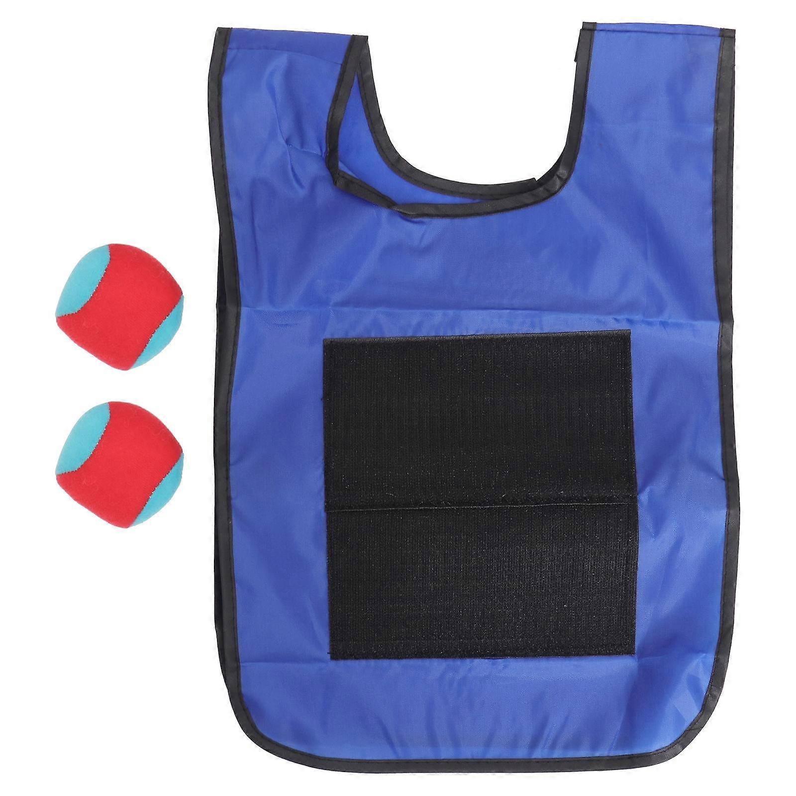 Sticky Ball Vest For Kids Outdoor Play With 3 Random Color Balls Self-stick Viscous Design 1 Set