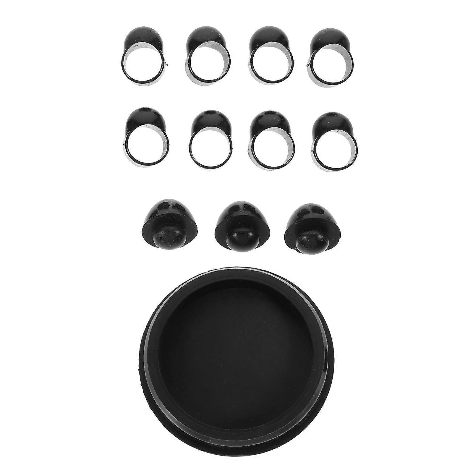 Drum Kit Accessories For Empty Drum Practice 7x7x1.2cm Black Finger Protection 1 Set