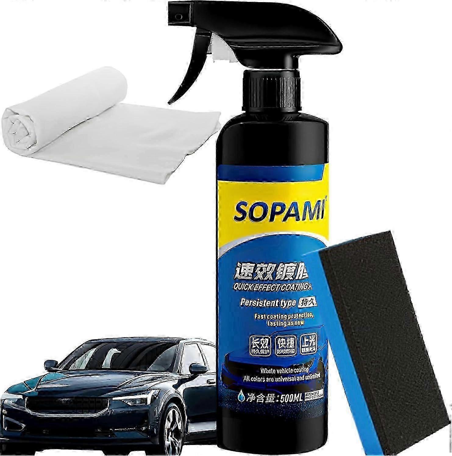 Sopami Car Coating Spray, γρήγορη προστασία βερνικιού κεριού αυτοκινήτου για αυτοκίνητο και μοτοσικλέτα