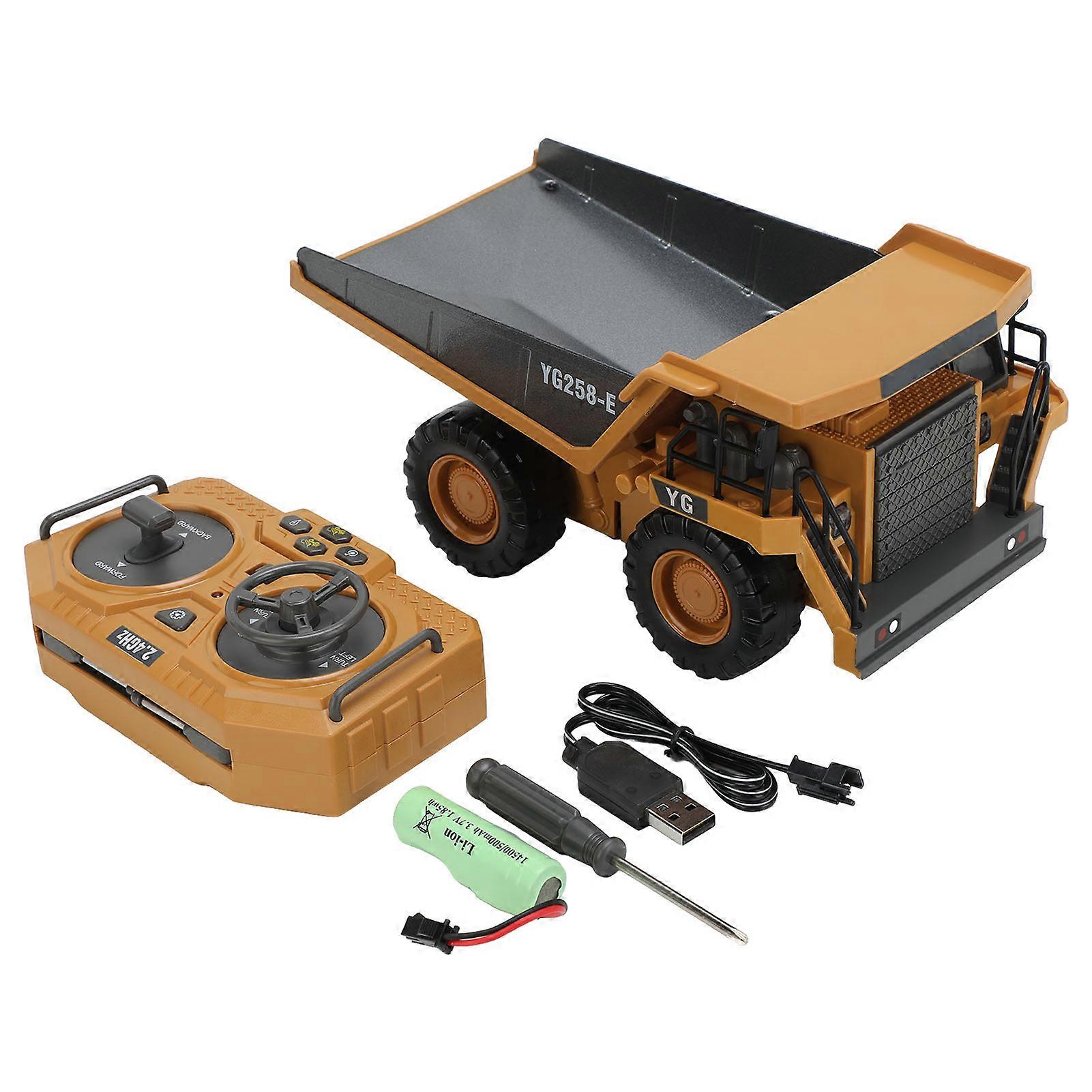 1:24 Scale Remote Control Dump Truck Toy for Kids with Electronic Dumping