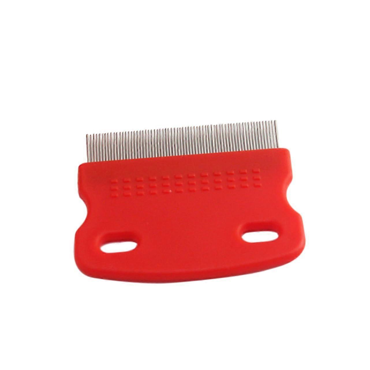 Stainless Steel Flea Comb for Pets, Grooming Brush with Rounded Needles for Cats and Dogs