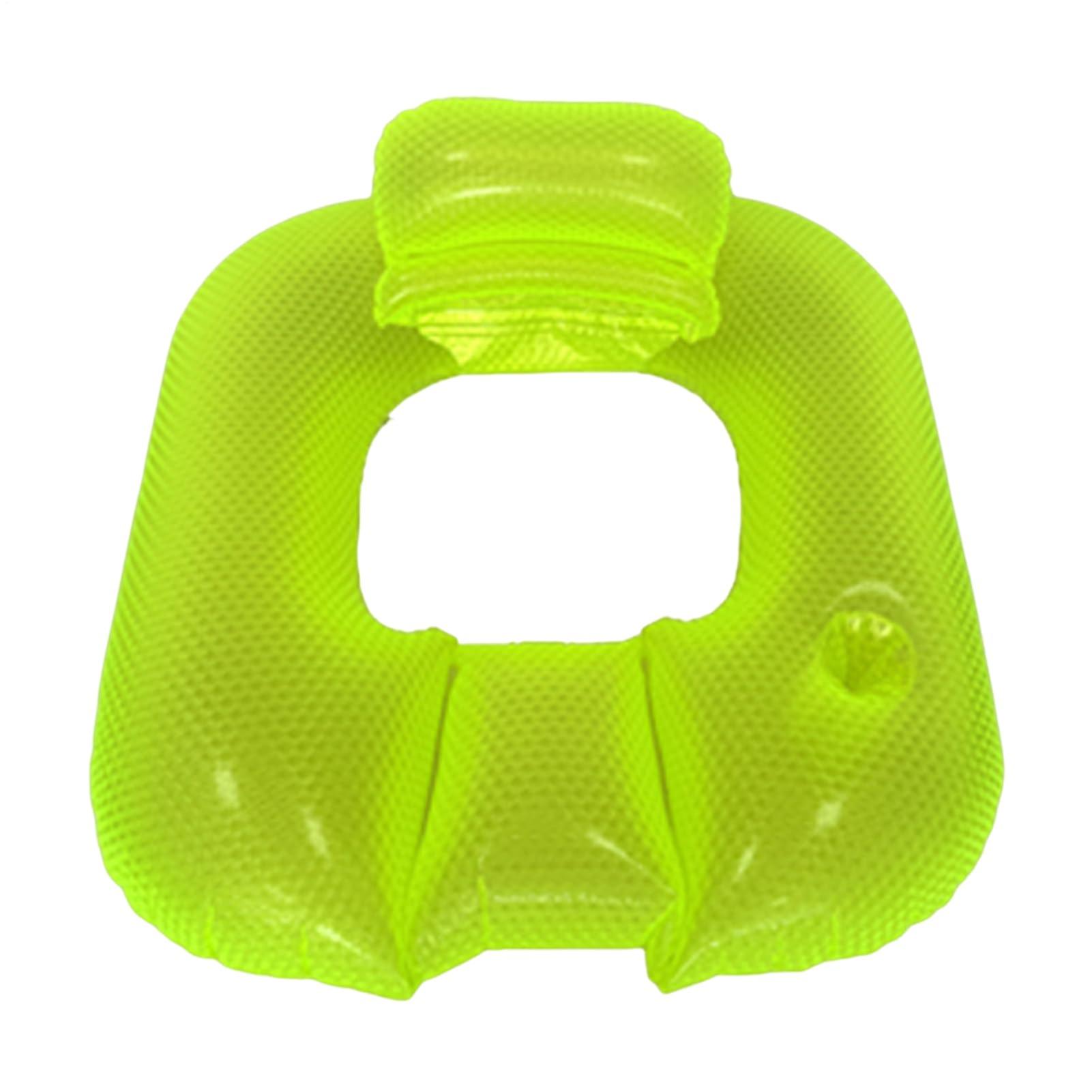 Pool Liege Floss Inflatable Pool Lounge With Cup Holder And Armrests For Pool River Lake Green