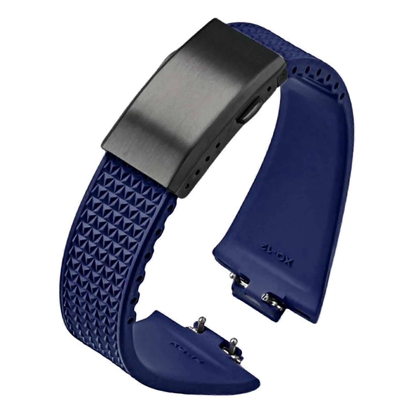 Fluor Gummi Gurt Royal blue02 12mm