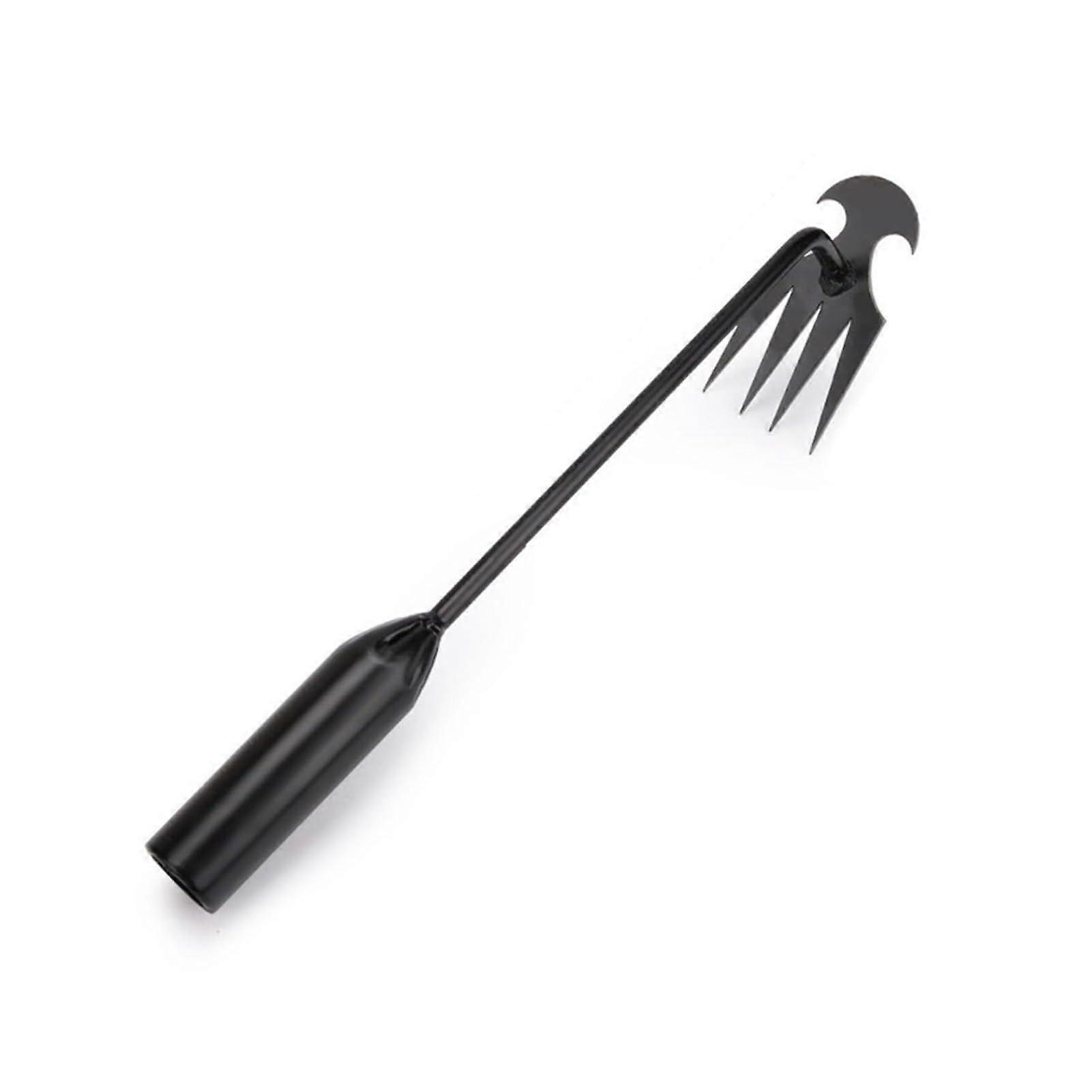 Manual weeding tool – durable manganese steel garden hoe for effortless weed removal, digging, and soil loosening (black, 30 cm) Black 30 cm