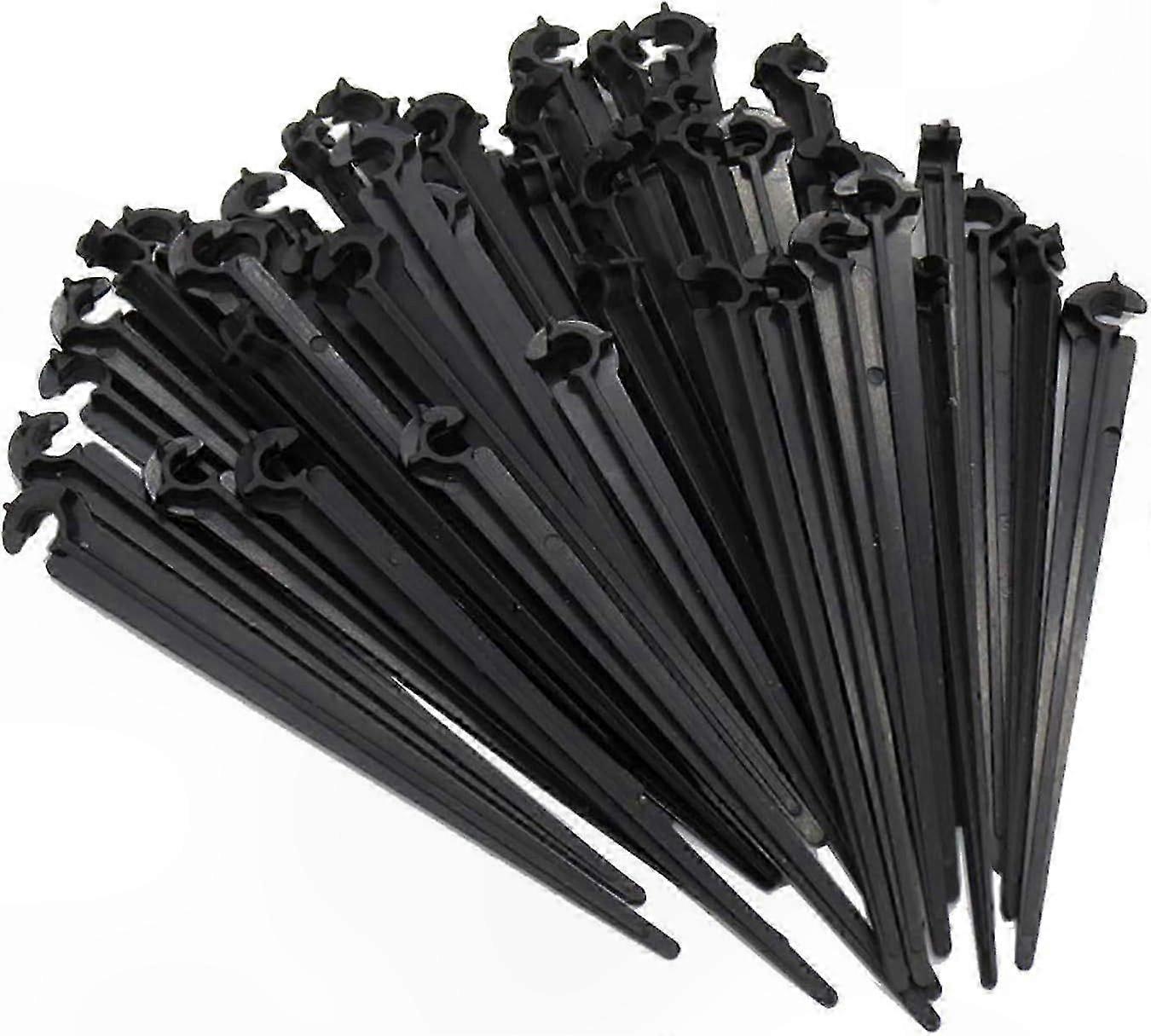 100 Pack Ground Stakes for Hose and Irrigation Pipe Support