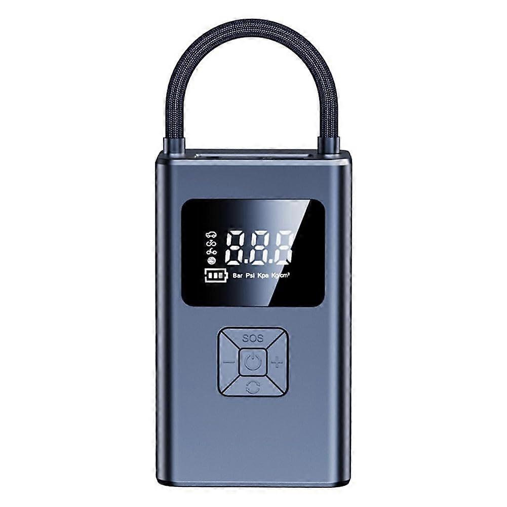 Inflation Pump with Built in Power Bank Capability and LCD Pressure Indicator Ideal for Cars, Bikes, Balls