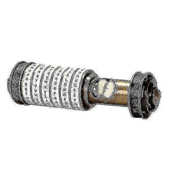 Combination Cryptex Lock Da Vinci Design White Bronze Metal 40mm