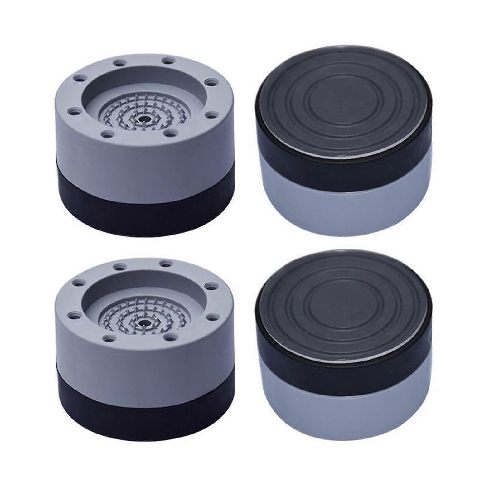 Universal Adjustable Height Washing Machine Foot Pads 4Pcs Anti Vibration Non-Slip Refrigerator Support Stands Grey