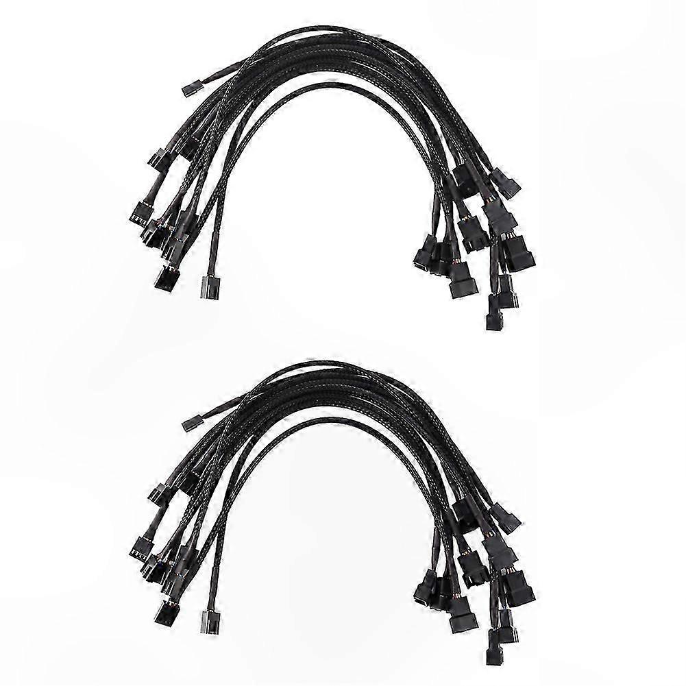 4-Pin PWM Fan Extension Cables, 20-Pack Male to Female Power Connectors for Case Cooling Solutions