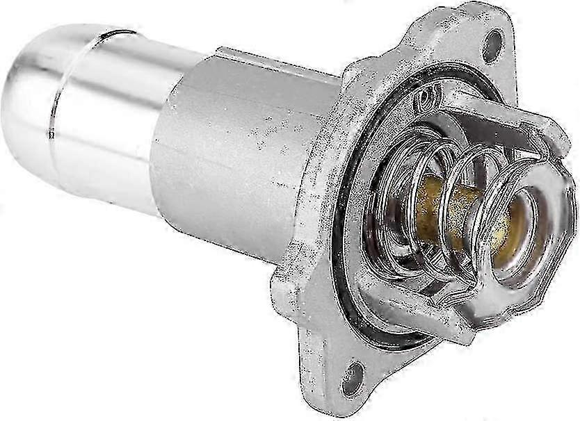 Silver Car Engine Coolant Thermostat and Housing - 1 Piece Edition 0816