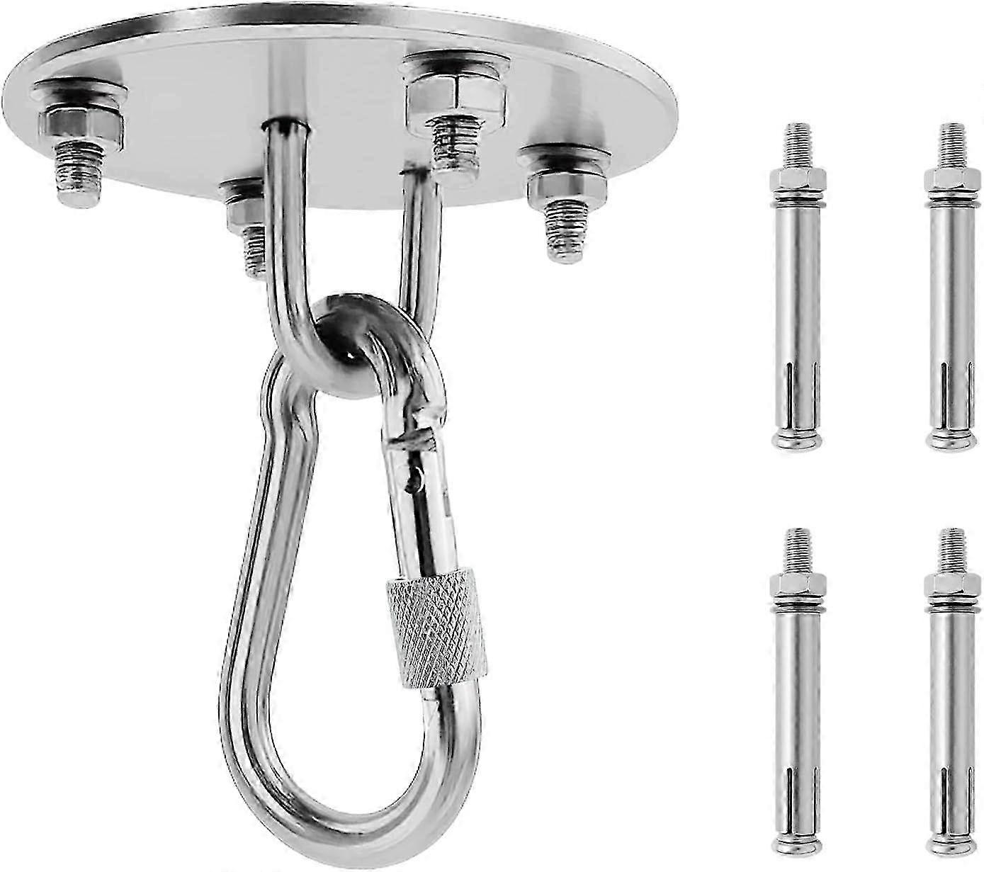 Rotating Ceiling Hook, Heavy Duty Stainless Steel 450kg Capacity with Screws Fixing for Hanging Chair, Swing, Yoga Towel, Punching Bag, Hammock