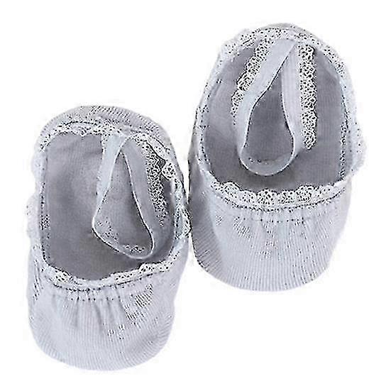 Breathable Baby Girls' Summer Crew Socks with Elastic 1 Pair Solid Color in Fine Laces