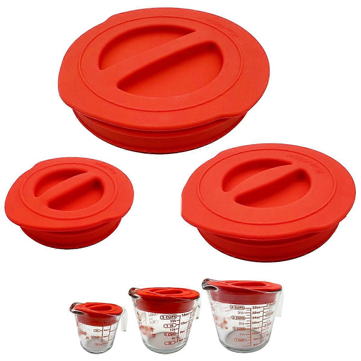 3PCS Silicone Replacement Lids for Acnhor Hocking Glass