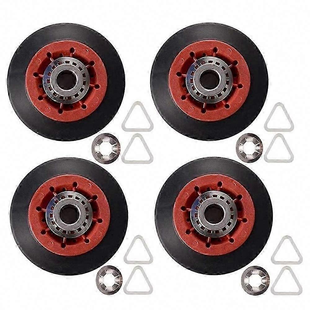 4PCS Roller Drum Torktumlare Passar för 8536974 Ersätter 8536973 W10314171 WPW10314173 PS11752609