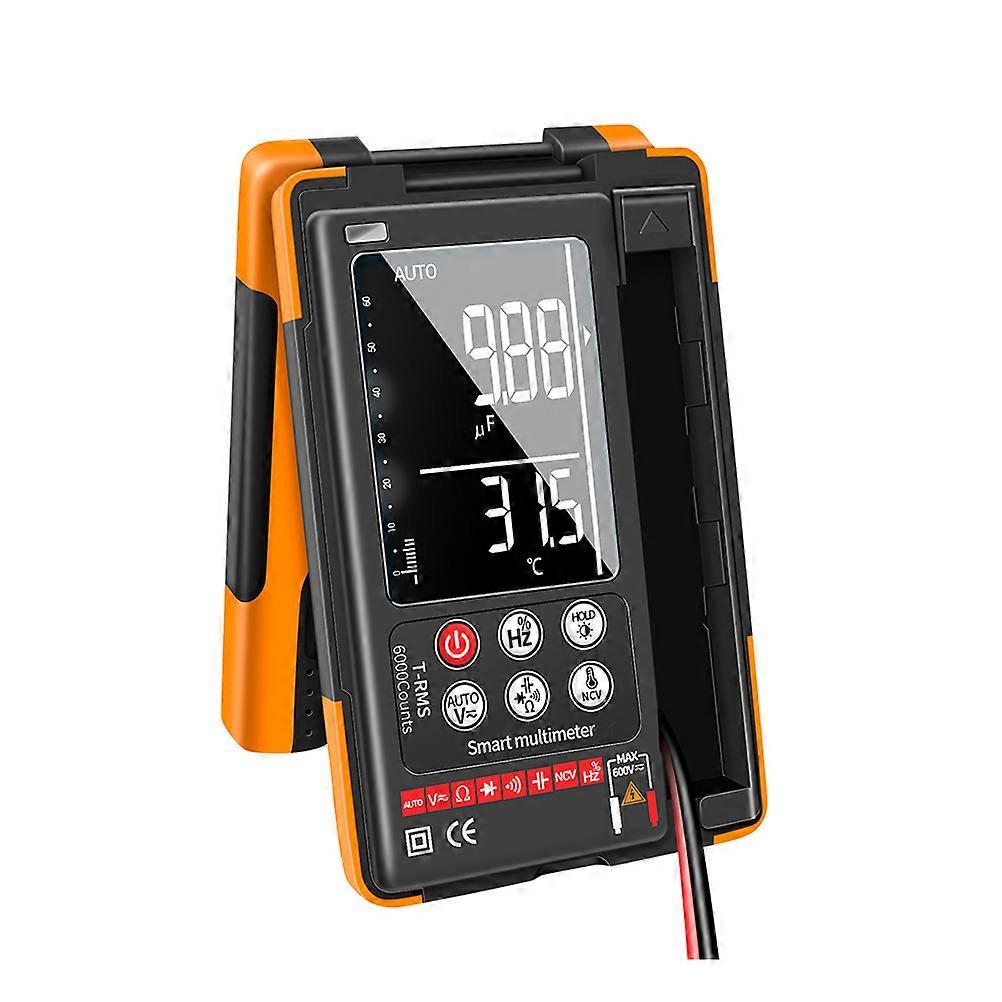 Voltage and Continuity Tester Digital Multimeter for Technicians Electrical Inspection Orange Abs Material 1 Set
