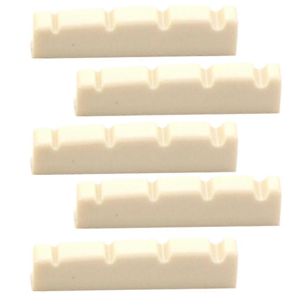 5pcs String Mandolin Replacement Nut   Durable Slotted Design for Enhanced Tone, Smooth Surface for Easy Installation   Essential Accessory for