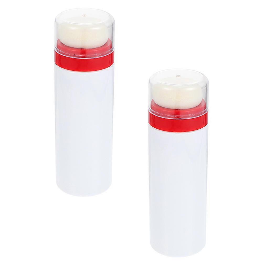 Dispenser with Puff Box for Storage Use Made of Strong Plastic White Color 2 Pcs