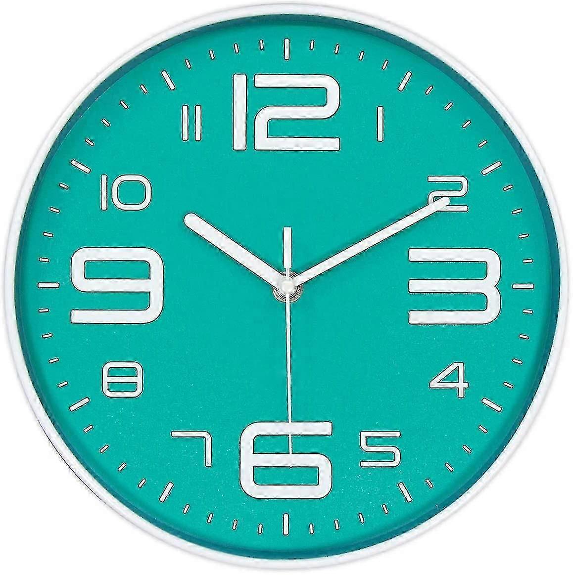 Modern Wall Clock,12 Inch 3d Number Non Ticking Silent Quartz Battery Operated Wall Clocks