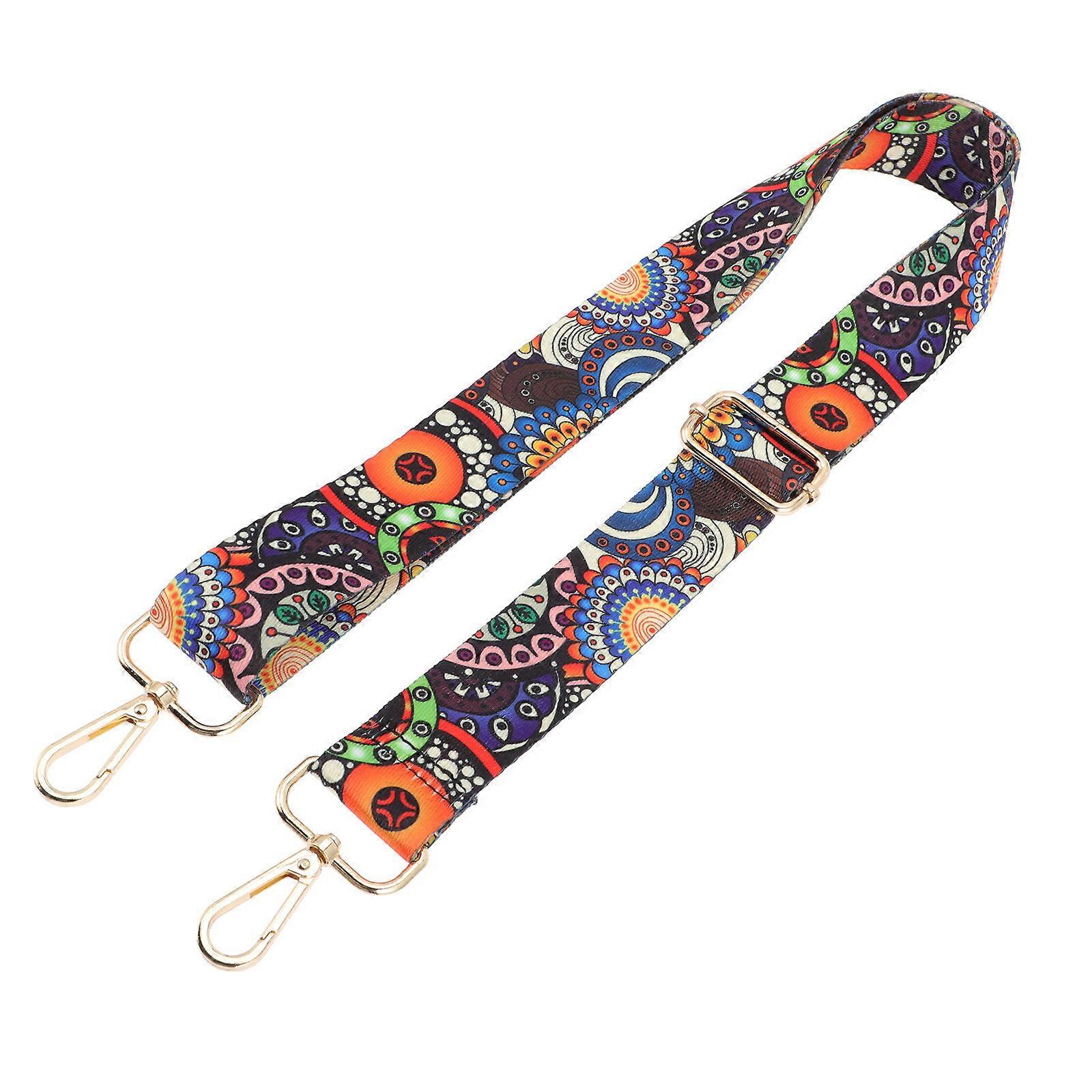 Lightweight Adjustable Banjo Strap with Floral Pattern – Durable Replacement for Banjo, Ukulele, and Shoulder Bags – Practical Design for Musicians
