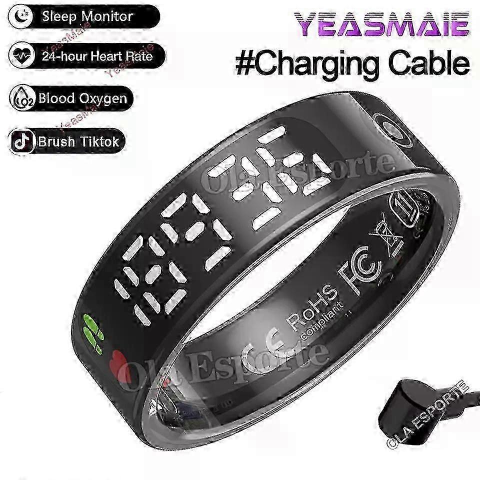 con 2025 New For Xiaomi Ring Smart Touch Disaply Screen Ring Gesture Swipe Video Health Monitor 5ATM Waterproof SmartRing Men Women
