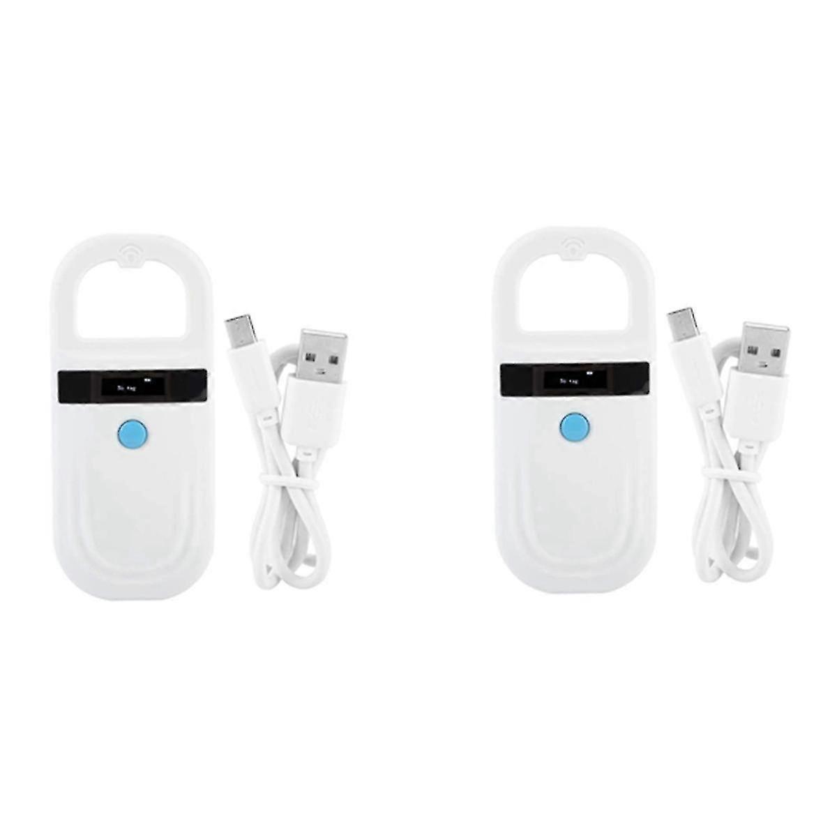 Microchips Reader RFID 134.2 Khz, ID Microchips Scanner with 0.91 Inch High Brightness OLED Display for Animal Tracking