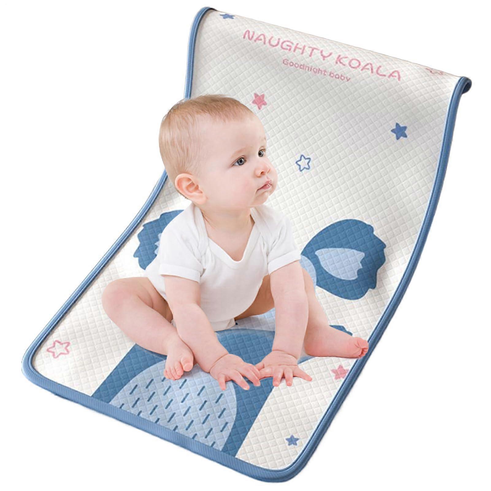 Toddler Pee Pads for Bed Waterproof Crib Mattress Mat Washable Reusable Mattress and Sheet Protector Bed Wetting Pad for Kids Blue B