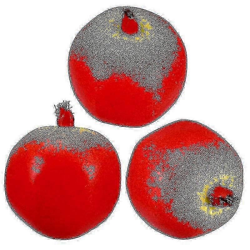 3pcs Fake Pomegranate Artificial Fruit Model Realistic Home Kitchen...