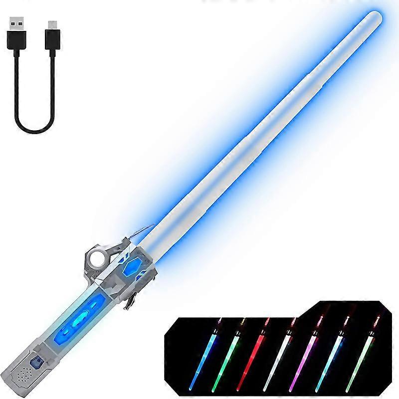 For Light Up Saber For Kids Dual Light Sword Rgb 7 Colors Changeable With 3 Modes Fx Sound Expandabl