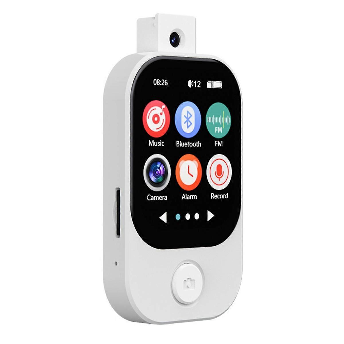 Upgrade 2.4inch Touch Screen Mp3 Player with BT 5.4 MP3 Player with Built-in HD Speaker FM Radio and Voice Recording B