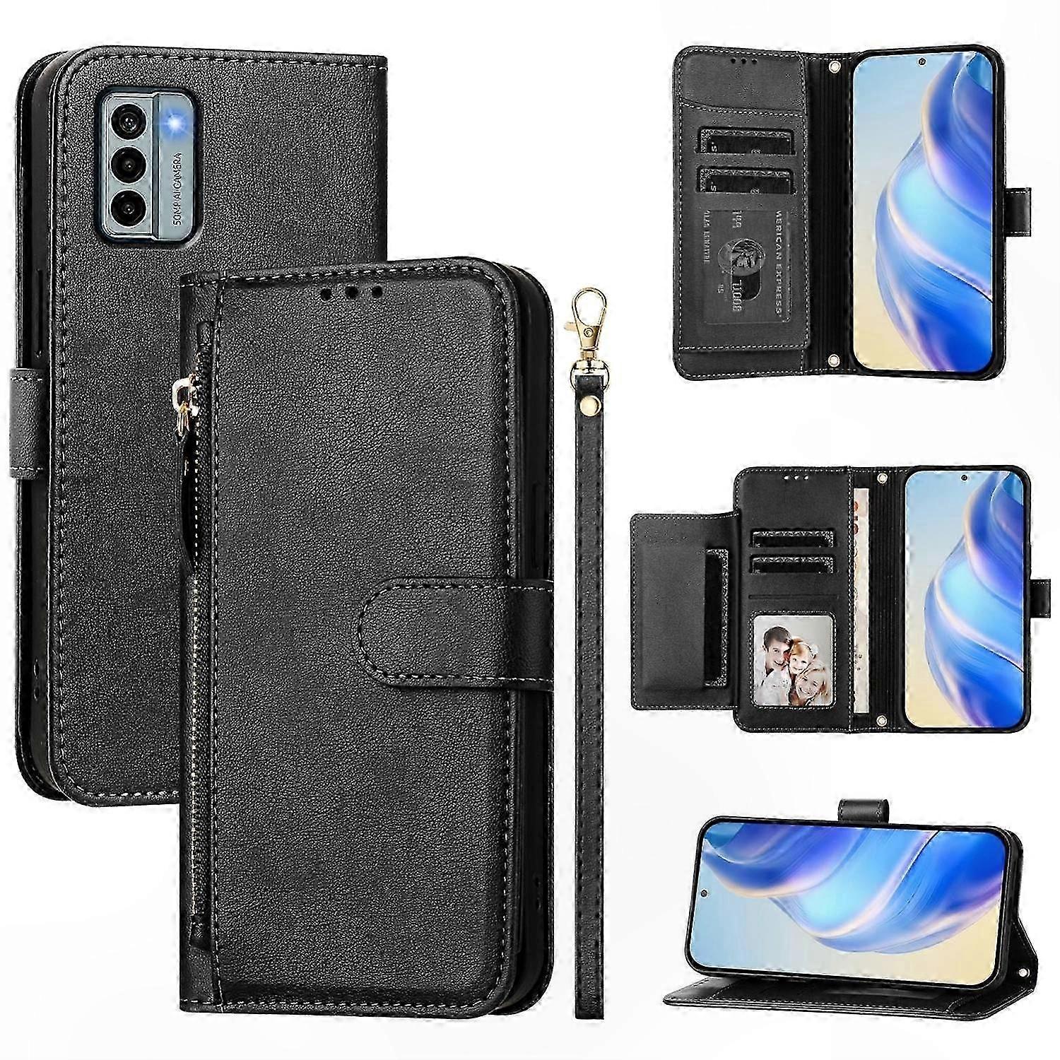PU Leather Zipper Wallet Case for G22 Phone