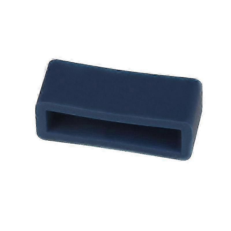 5-Pack Watch Accessory Ring Silicone Replacement Ring Strap Fixer 18mm, Dark Blue