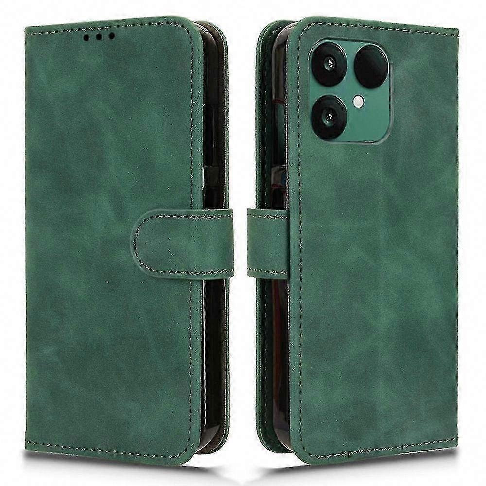 Fairphone 6 Flip Lederhülle mit Kartenfächern und Ständer, Grün