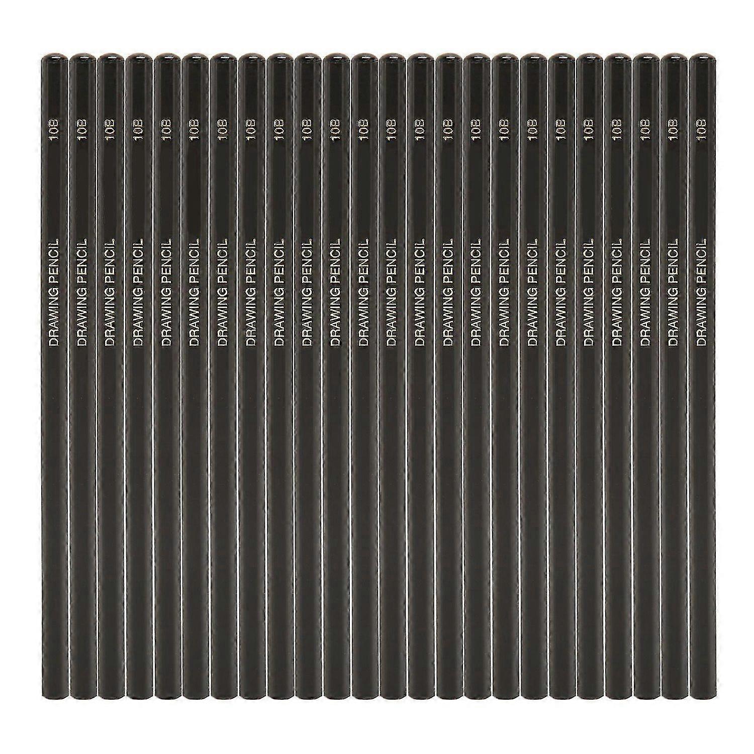 2025 Latest Model 24Pcs Sketch Pencils Graphite Hexagonal Barrel Break