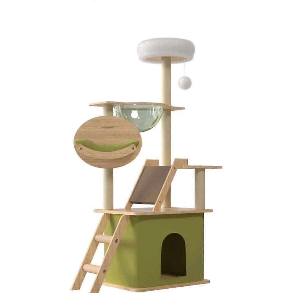 Cat Trees Large Wooden Cat Climbing Frame Nest Space Capsule Cat Tower Model Y21 Scratching Post