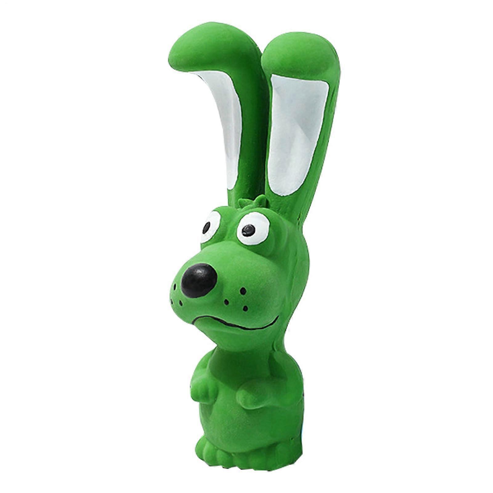 Dog Squeaky Toys Hippo Durable Latex Squeaky Toy Interactive Crinkle Green For Indoor Use Puppies And Adults All Breeds
