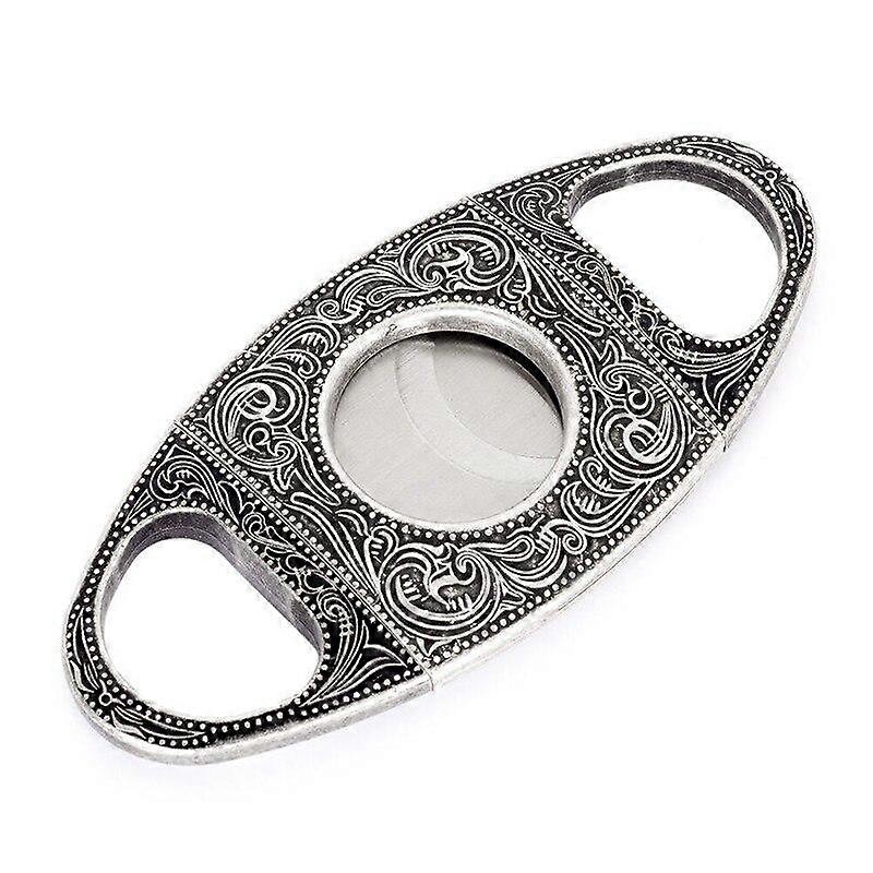 彫刻された花の西洋ブロンジー葉巻カッター彫刻アラベスク亜鉛合金アクセサリー