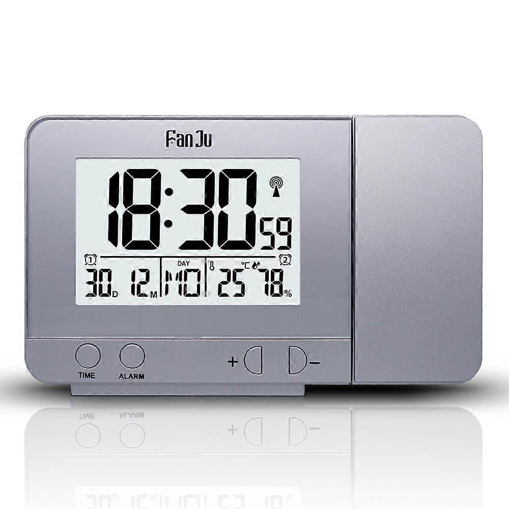 Projection Alarm Clock USB Charger Snooze Double Alarm Backlight Desk Clock