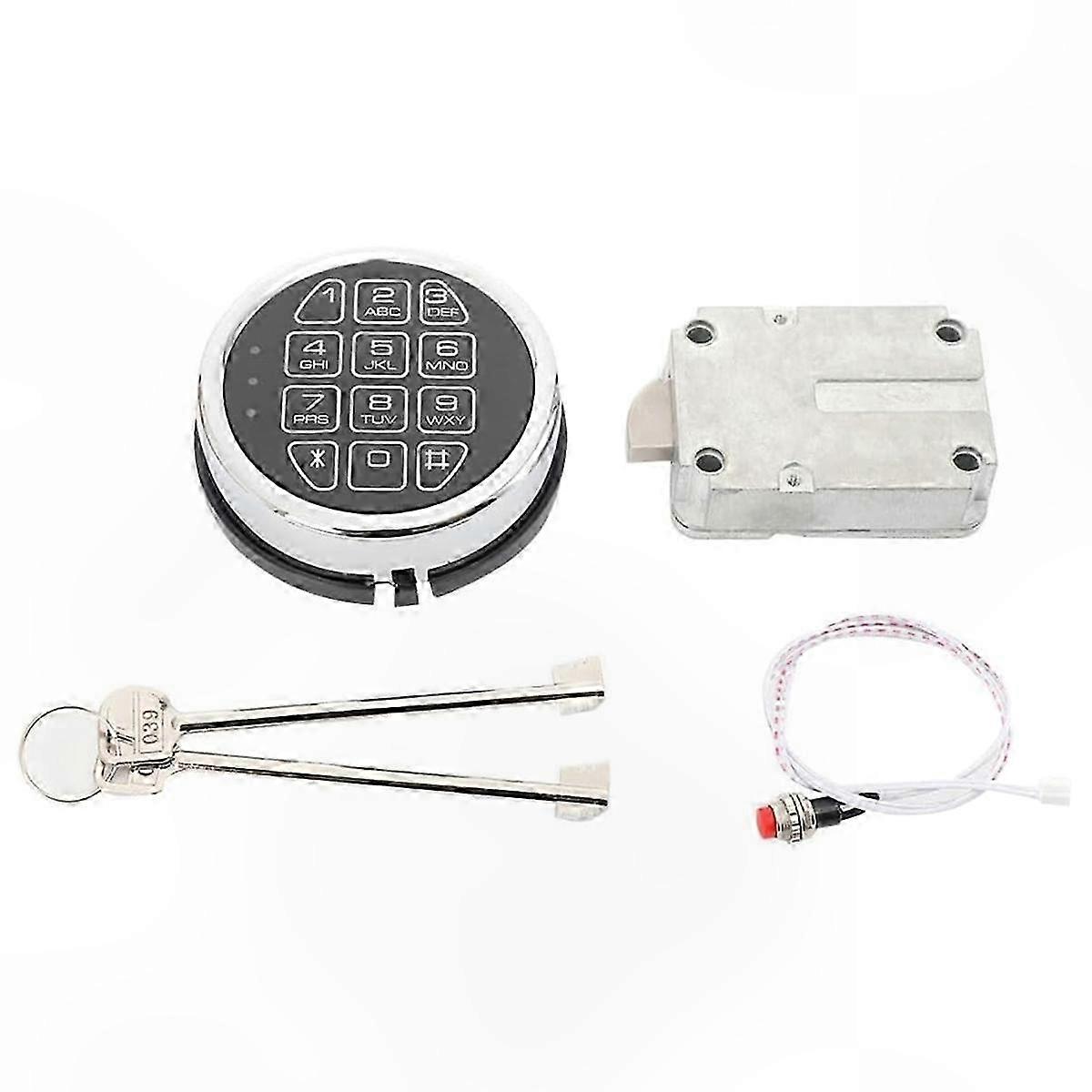 Digital Safe Lock with Override Keys and Chrome Keypad for Security Safes