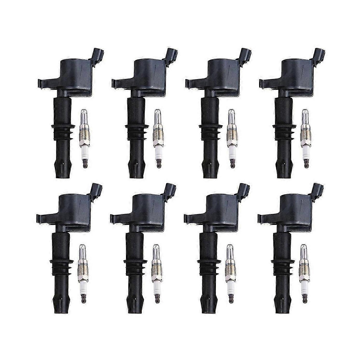 8PCS Ignition Coils + 8PCS Spark Plugs for Truck V8 5.4L 2005-2007 DG511 SP515 SP546 3L3Z12029BA