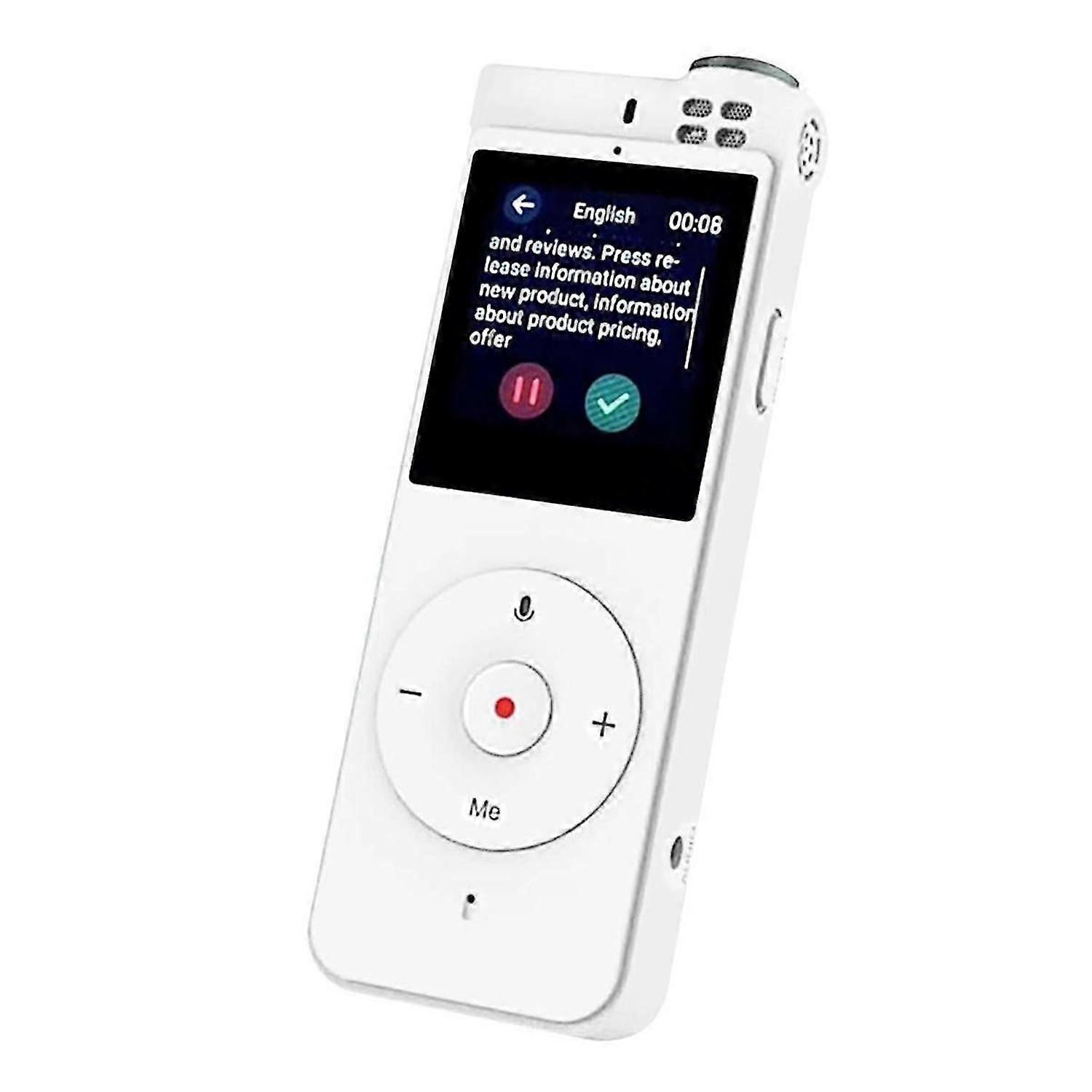 Digital Voice Recorder,Dual MIC Portable Recording Device with Playback,Speech to Text & Instant Translation