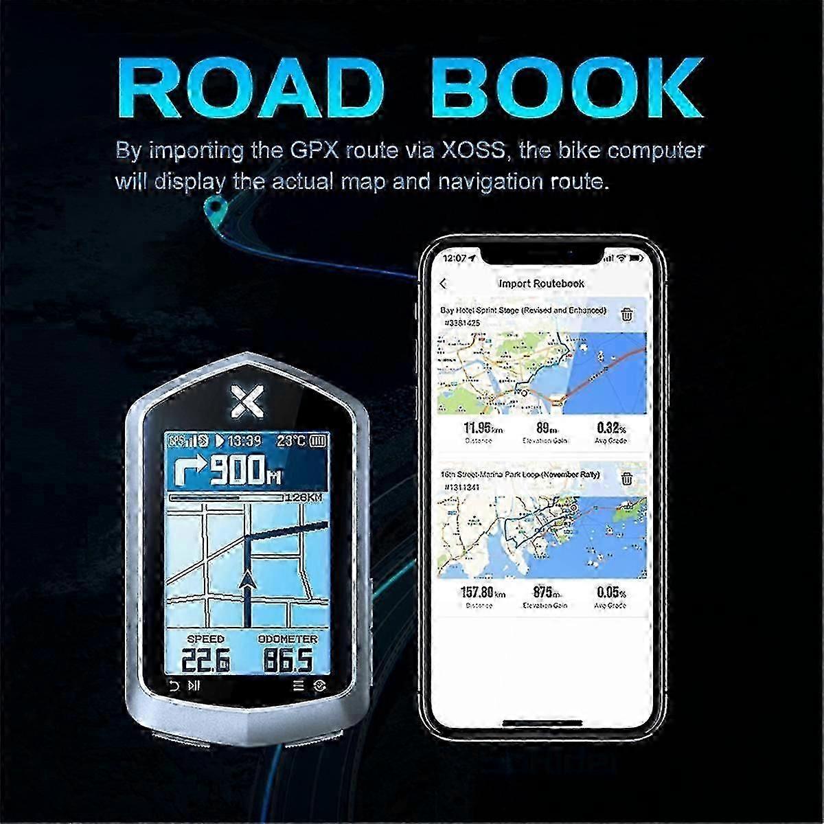 NAV Plus NAV+ Bike Computer GPS Bicycle Riding Cycling Map Route Navigation Road Wireless Speedome jn