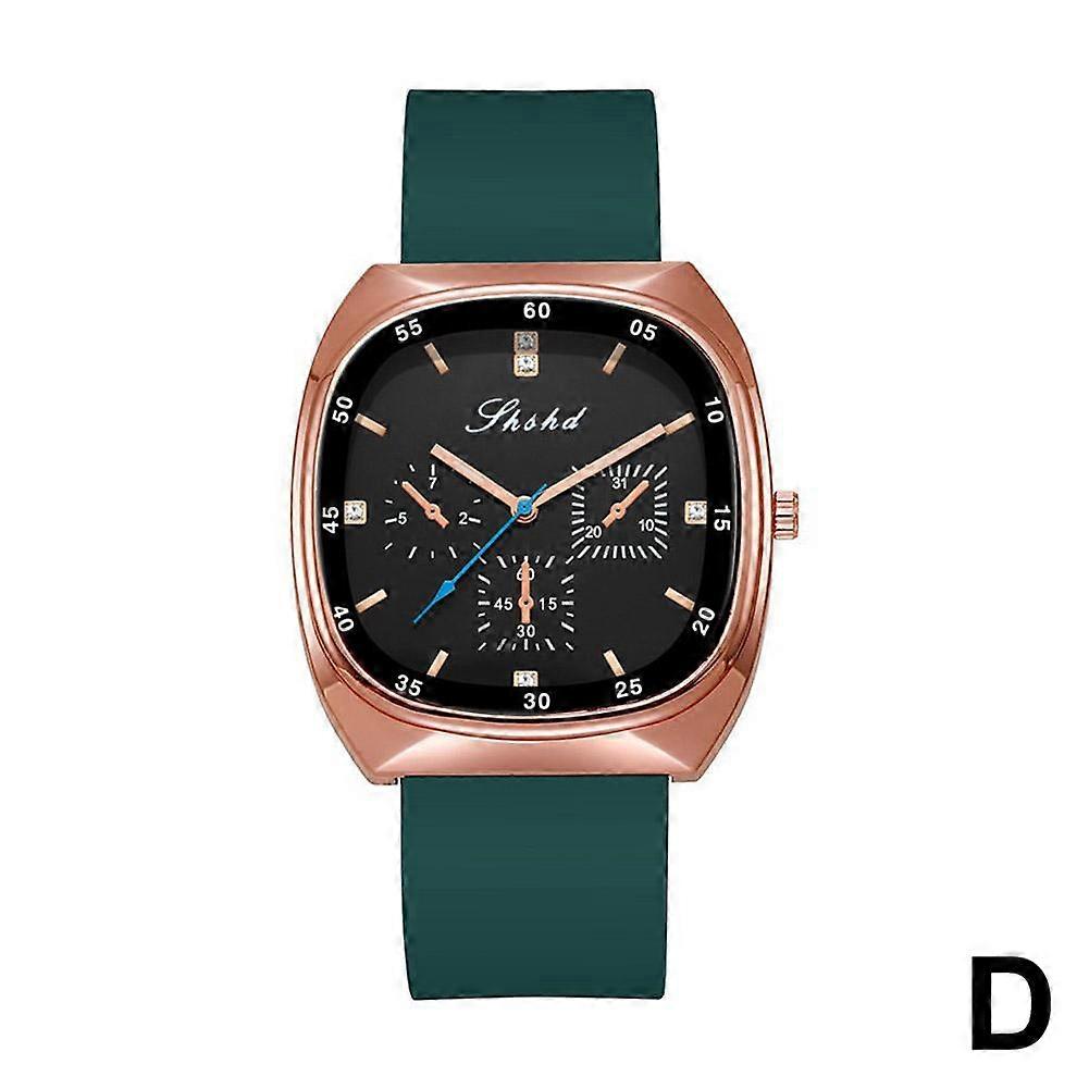 Large Dial Silicone Strap Quartz Watch Minimalist Design Comfortable Durable For Men And Women