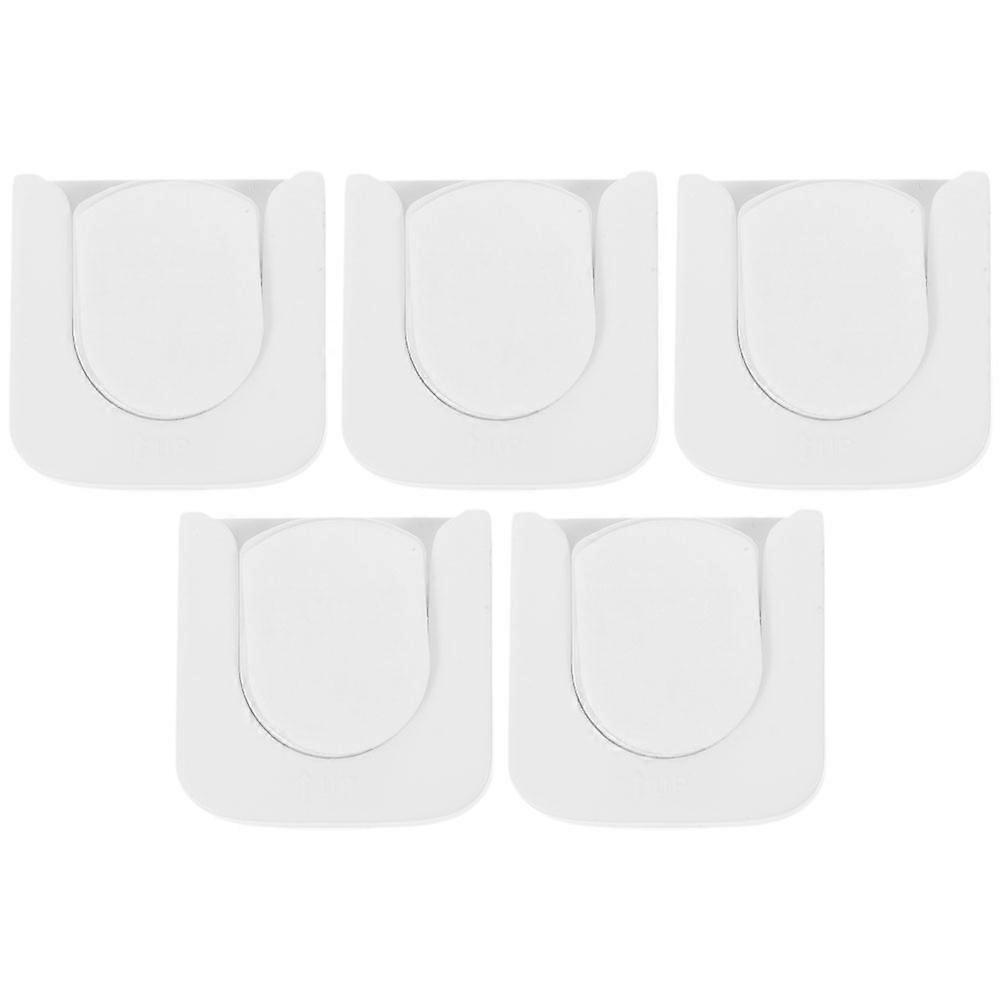 Magnetic Remote Control Holder Wall Mount for School White Plastic Organizing Remote Controls 5Set