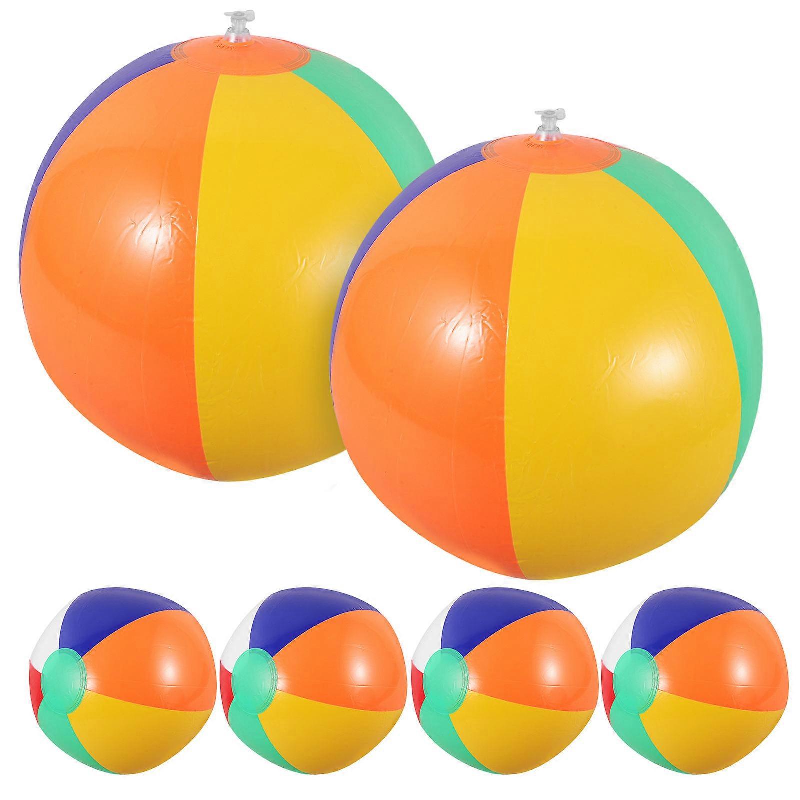 Inflatable Ball Colorful Pool Toy Beach Toys for Children Multi Water Play 6Pcs