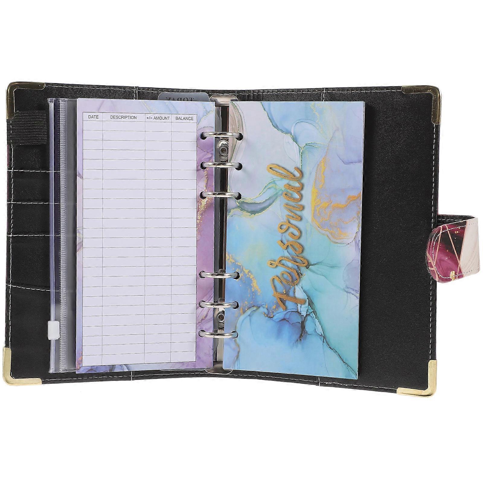 Large Marble Pattern Budget Organizer Cards for Removable Budget Binder 1Set