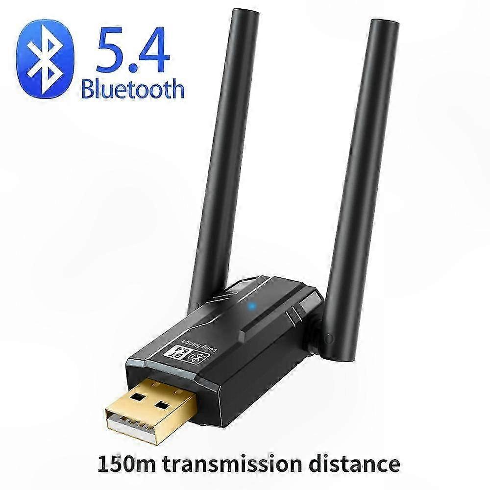 USB Bluetooth 5.4 Adapter for PC Wireless o Receiver Transmitter Compatible with Win 8.1/10/11 Driver-Free Connection