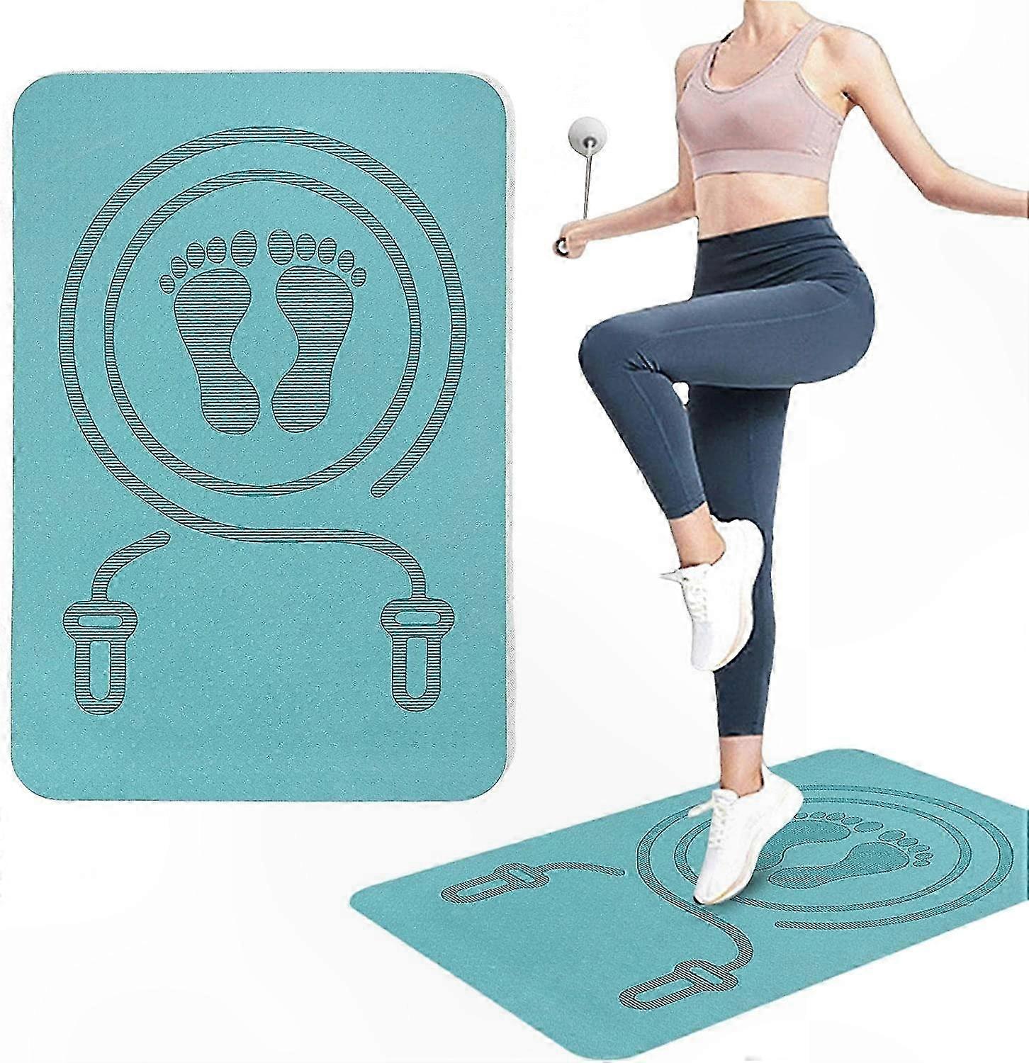 Exercise Mat with Non-Slip Surface, 40x60cm Cushioned Pad for Yoga, Jump Rope, and Home Workouts
