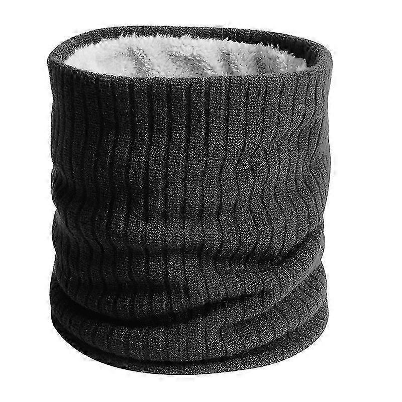 Scarf Winter Double-Layer Neck Warmer Knit Lined Circle Loop Scarves Gifts
