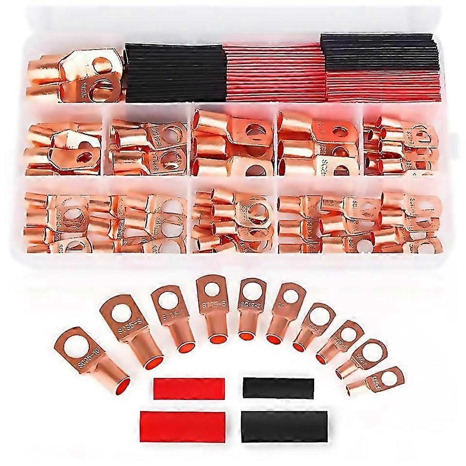 For 130pcs Copper Wire Lugsterminal Connectors